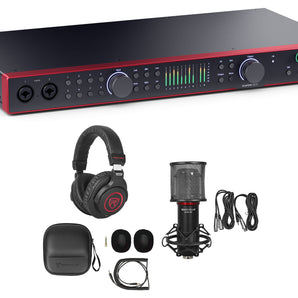 Focusrite SCARLETT 18I20 4G 4th Gen Audio Recording Interface+Headphones+Mic