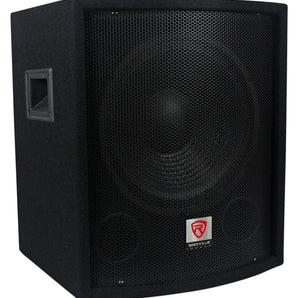 Rockville SBG1128 12 600 Watt Passive Pro DJ Subwoofer, MDF Cabinet/Pole Mount