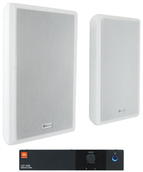 CSA 140Z Commercial 70V Amplifier + (2) White 5.25" Slim Wall Speakers