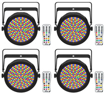 (4) EZPAR 64 RGBA ILS Rechargeable Battery LED Par Wash Up-Lights