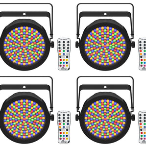 4) Chauvet DJ EZPAR 64 RGBA ILS Rechargeable Battery RGBA LED Par Wash Up-Lights