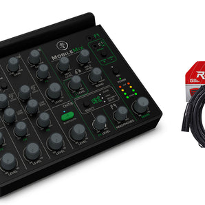 Mackie MobileMix USB-Battery Powered Phone/Tablet Streaming Mixer + XLR Cable