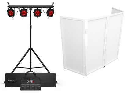 4BAR HEX ILS LED Wash Lighting System w/Stand+Footswitch+Bag+Facade