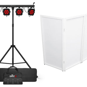 Chauvet DJ 4BAR HEX ILS LED Wash Lighting System w/Stand+Footswitch+Bag+Facade