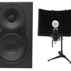 Mackie XR624 6.5" Powered Studio Monitor+Condenser Microphone+Isolation Shield