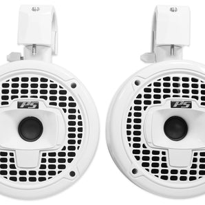 Pair SPORT6-W Power Sports 6" Marine Wakeboard Tower Speakers Swivel Clamp