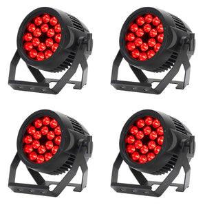 (4) American DJ Encore LP18IP 18 x 20W IP65 Outdoor RGBL LED DMX Par Wash Lights