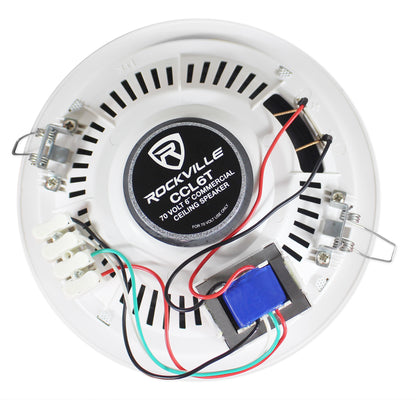 CSA 140Z Commercial 70V Amplifier + (4) 6" White Ceiling Speakers