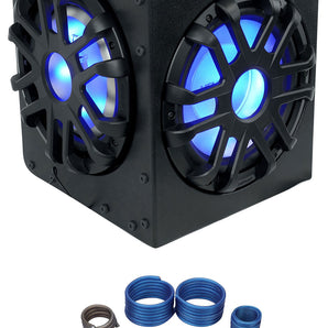 Memphis MME10TSP 400w Marine 10" Powered Subwoofer+(2) Passive Radiators+Amp Kit