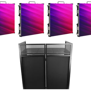 4) ADJ EVS3 Vision Series 3.91mm Pixel Pitch RGB SMD2121 LED Video Panels+Facade