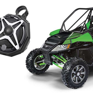 Pair Arctic Cat Wildcat 6.5" Roll Cage Roll Bar SSV Tower Speakers+White Grills