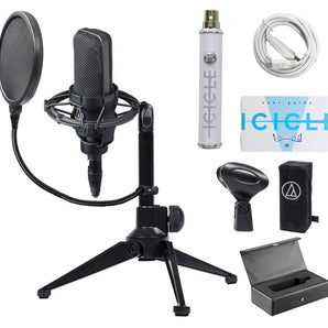 Audio Technica AT4033A Gaming Twitch USB Microphone+Stand+Shockmount+Pop Filter