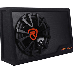 Rockville RWS12CA Slim 1200 Watt 12" Amplified Powered Car Subwoofer Enclosure