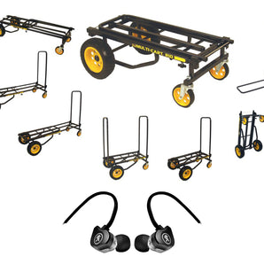 RocknRoller R10RT MultiCart R10 DJ PA Equipment Transport Cart+Mackie Earbuds