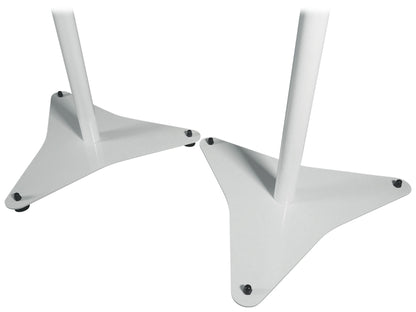 RockShelf 68W 6.5" Home Bookshelf Speakers + White Adjustable Stands