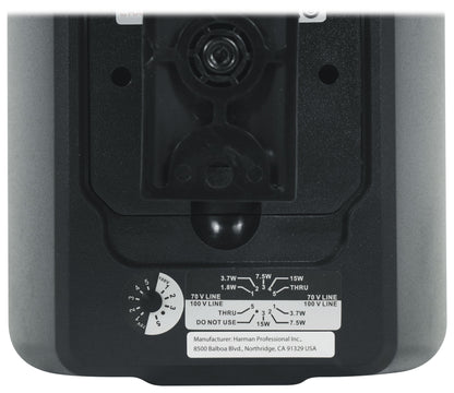 (2) JBL Control 23-1 Black 3" Indoor/Outdoor 70V Commercial Wall Speakers+Amp