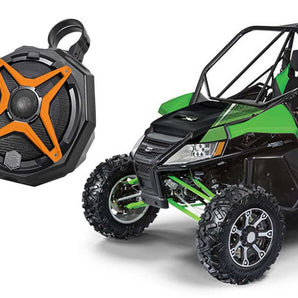6.5" Roll Cage Roll Bar SSV Tower Speakers for Arctic Cat Wildcat+Orange Grills