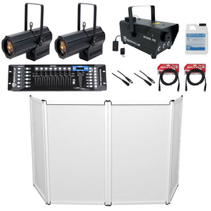 (2) American DJ ENCORE PROFILE 1000 WW COB Spot Lights+DMX Control+Facade+Fogger