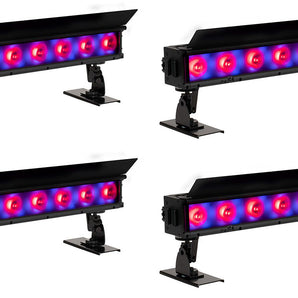 (4) American DJ ElectraPix Bar 8 Wireless DMX RGBAL+UV Bluetooth Wash Light Bars