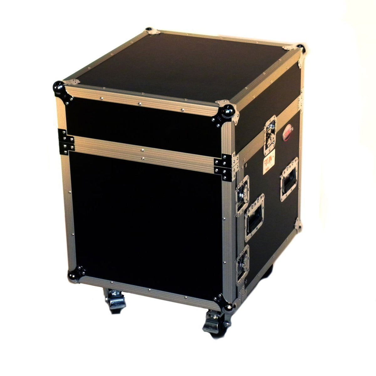 Pro X T-10MRSS 10U x 10U Slanted DJ Rack Flight Case With Wheels+3/8" Wood