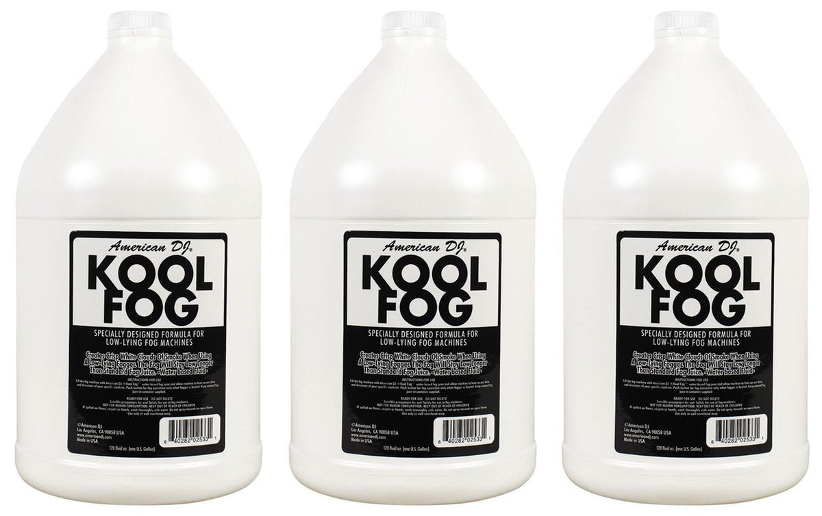 (3) Kool Fog 1 Gallon Fog/Mist Fluid for Mister Kool