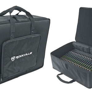 Rockville Pro Mixer Bag w/6 Padded Dividers Fits Blackmagic Design Fairlight