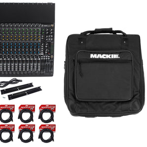 Mackie 1604VLZ4 16-Channel Compact Analog Mixer w/16 ONYX Preamps+Bag+XLR Cables