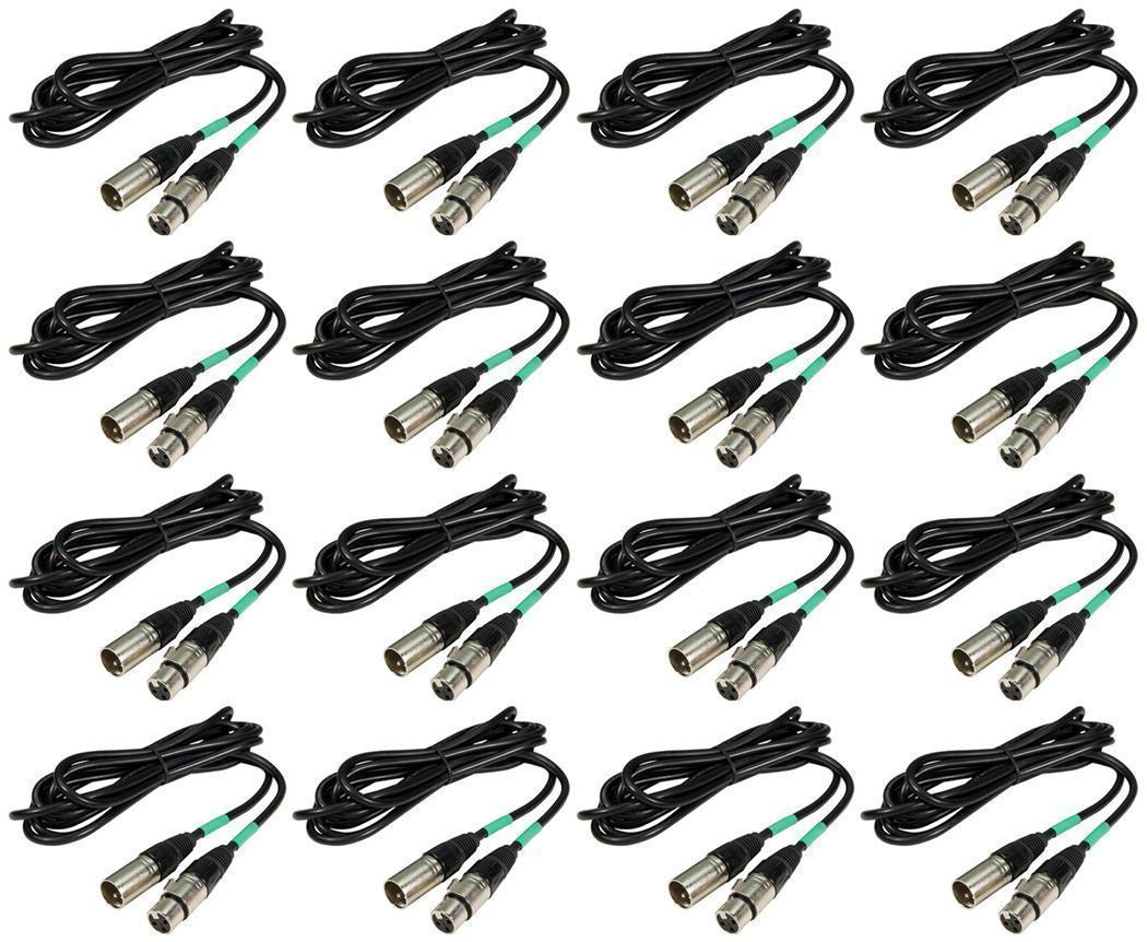 (16) DMX3P5FT 5 Ft 3-Pin DMX Cables