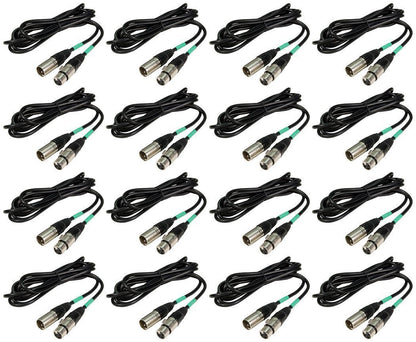 (16) DMX3P5FT 5 Ft 3-Pin DMX Cables
