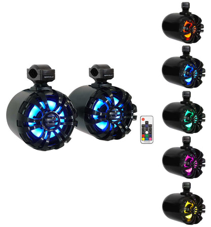 WB65KLED Black 2-Pack + Marine Gauge Receiver Bundle
