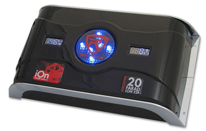 Rockville RXC20D 20 Farad Hybrid Ion Car Capacitor Voltage & Amperage Meter