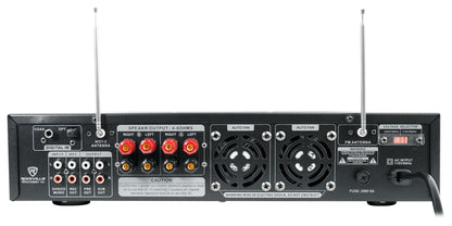 RPA70WBT Bluetooth Karaoke Amplifier/Mixer+(2) Mics+(2) 10 Inch Speakers
