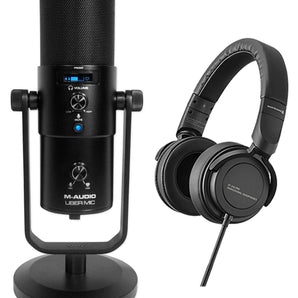 M-Audio UBER MIC Recording Podcast Microphone+Beyerdynamic DT 240 Pro Headphones