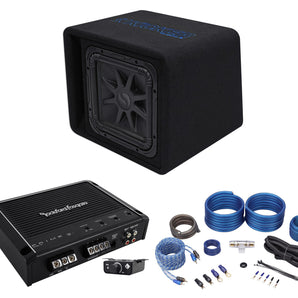 Kicker 44VL7S122 12" 1500w L7 Solo-Baric L7S Loaded Ported Box+Rockford Amp+Kit