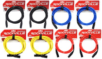 8 10' Female to Male REAN XLR Mic Cable (4 Colors x 2 of Each)