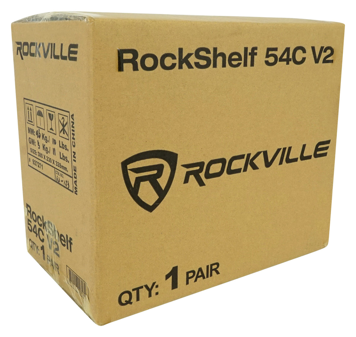 RockShelf 54C Classic 5.25" Home Bookshelf Speakers w/37" Stands
