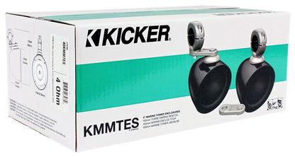 Pair Kicker 40KMMTES Mini Marine Wakeboard Tower Enclosures for 4-Inch Speakers