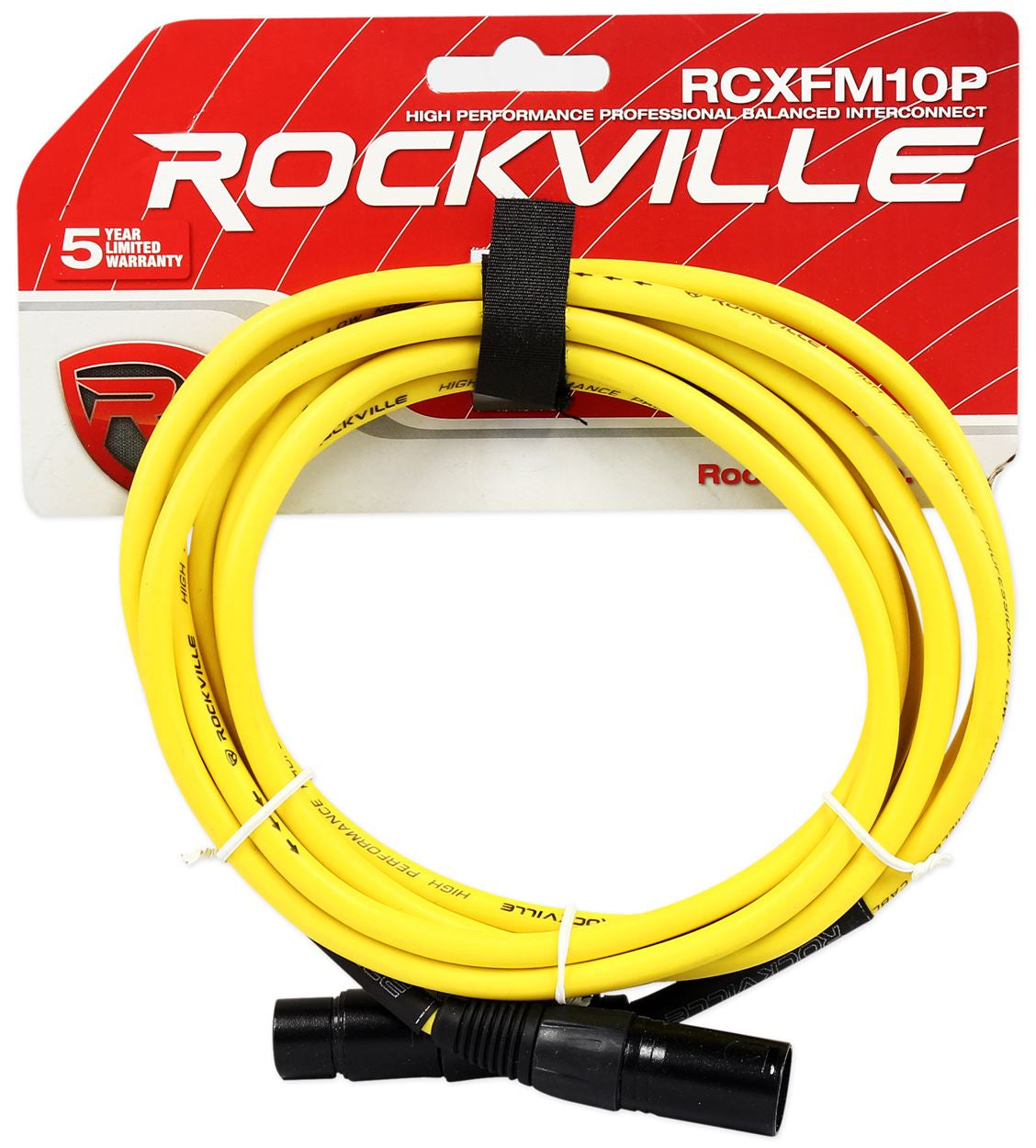 4 10' Female to Male XLR Cables 100% Copper (Black, Blue, Red, and Yellow)