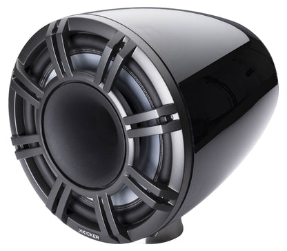 (2) KICKER 47KMFC11 11" Marine Boat Horn Loaded Flat Mount Tower Speakers KMFC11