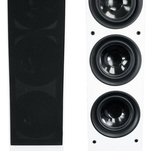 (2) Rockville RockTower 68W White Home Audio Tower Speakers Passive 8 Ohm