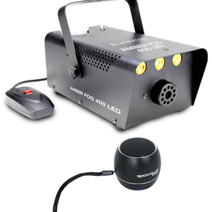 American DJ Eliminator Lighting Amber Fog 400 LED Fog Machine+Bluetooth Speaker