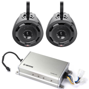 (2) MTX WET65T 6.5" 300w Marine Wakeboard Tower Speakers+Memphis Audio Amplifier