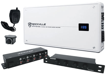 KRYPTON S6 Marine 6-Channel Amplifier + Kicker 4-Zone Level Control