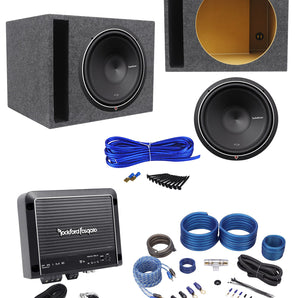 Rockford Fosgate Punch P2D4-15 800w 15" Subwoofer+Amplifier+Amp Kit+Vented Box