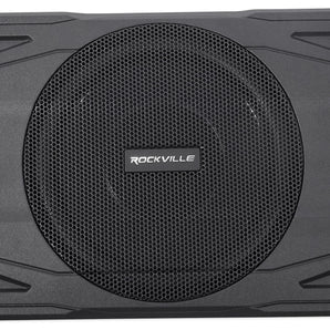 Rockville SS8P 400 Watt Slim Under-Seat Active Powered Car/Truck Subwoofer Sub