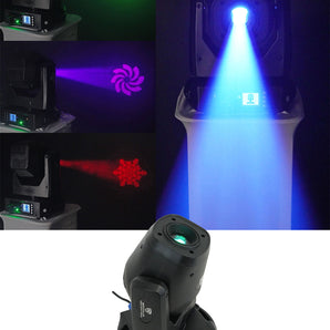 Rockville ROCK SPOT 260W DJ Moving Head Spot Light w Wireless DMX+Prism+Gobos