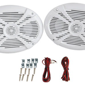 Pair Rockville RMSTS69W 6x9 1000w Waterproof Marine Boat Speakers 2-Way White