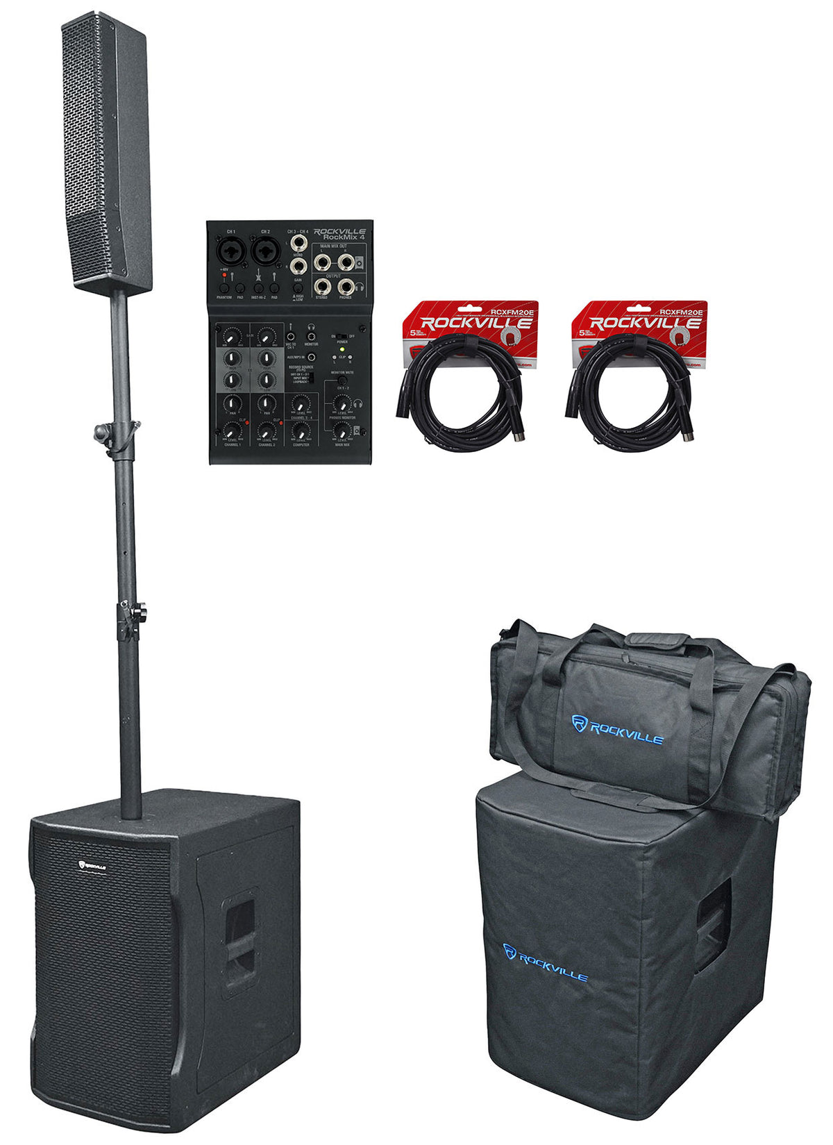 Titan Column 12 + RockMix 4 Mixer Bundle