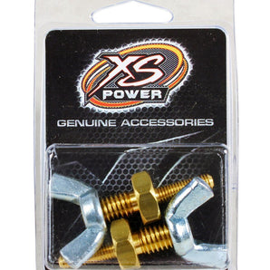 Pair Of (2) XS Power 590 3/8" Battery Post Wing Nut Stud Adaptors