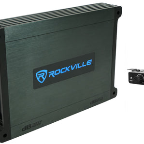 Rockville DBM12 2000 Watt 2 Ohm Marine/Boat Mono Amplifier Amp w/Covers and Bass Remote